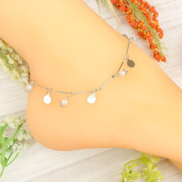 "Handmade Anklet – Elegant & Delicate Jewelry for Women | UNVRC1109 - Picture 9 of 10